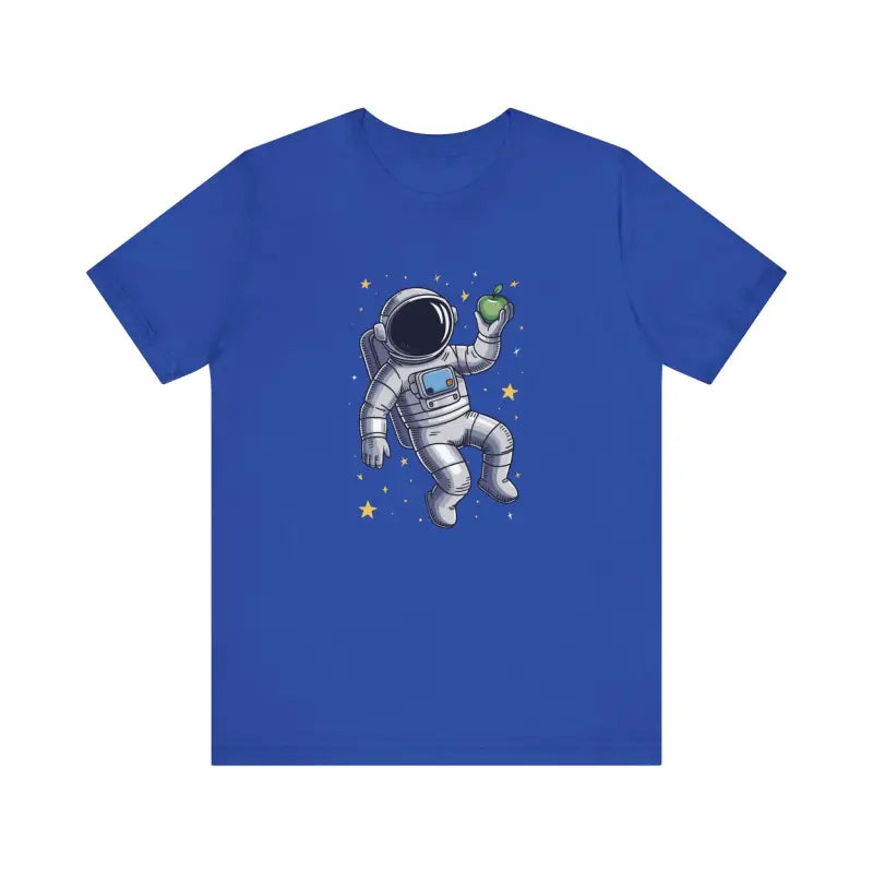 Space-Style Unisex Jersey Short Tee - Astronaut Design - DipaliZ