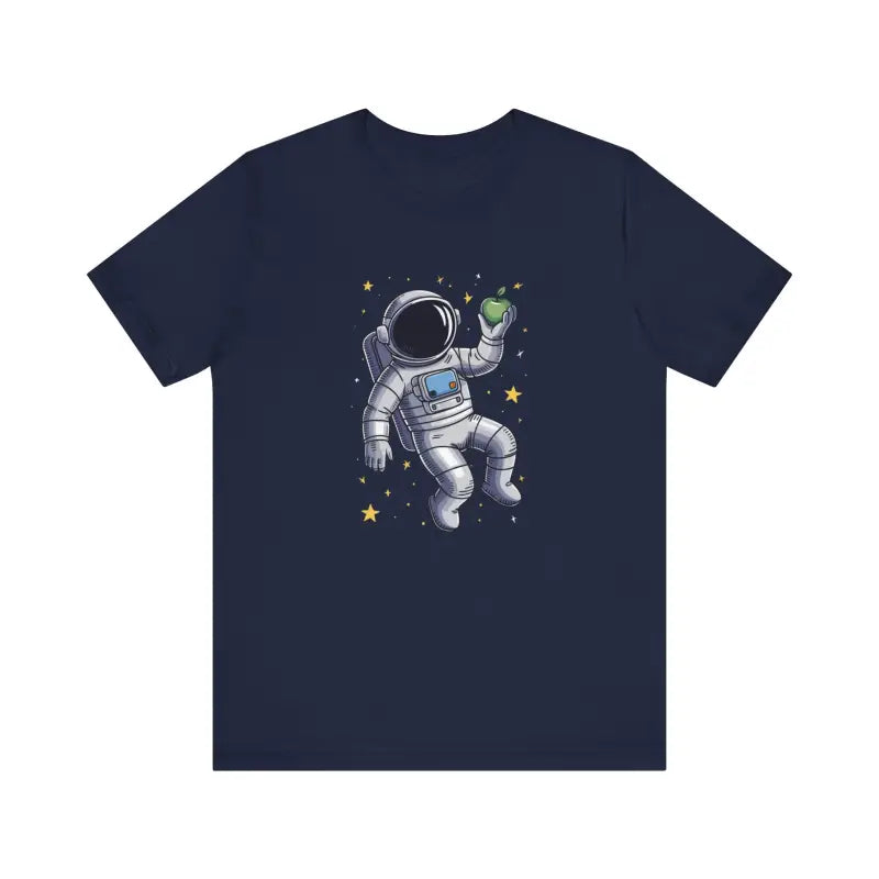Space-Style Unisex Jersey Short Tee - Astronaut Design - DipaliZ