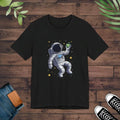 Space-Style Unisex Jersey Short Tee - Astronaut Design - DipaliZ