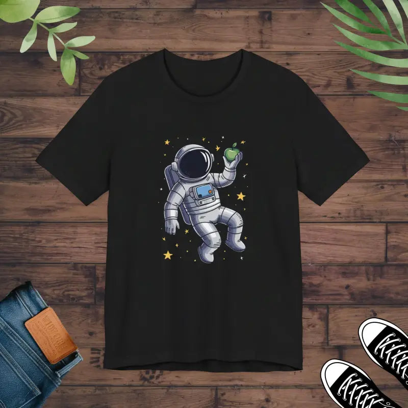 Space-Style Unisex Jersey Short Tee - Astronaut Design - DipaliZ