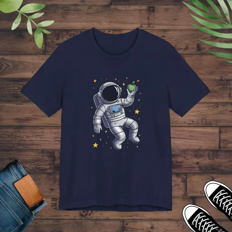 Space-Style Unisex Jersey Short Tee - Astronaut Design - DipaliZ