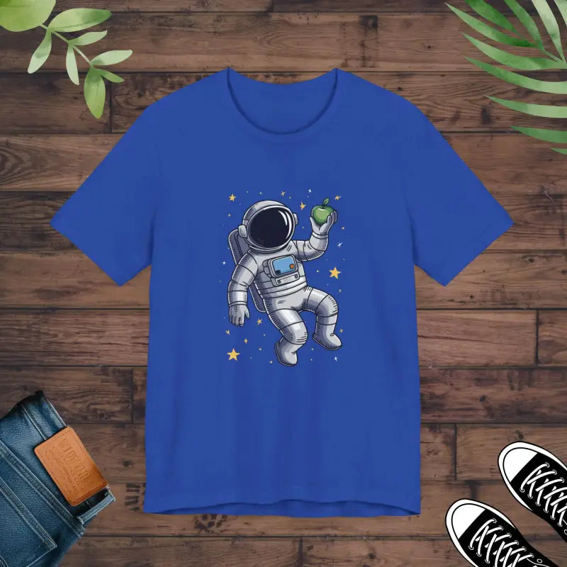 Space-Style Unisex Jersey Short Tee - Astronaut Design - DipaliZ
