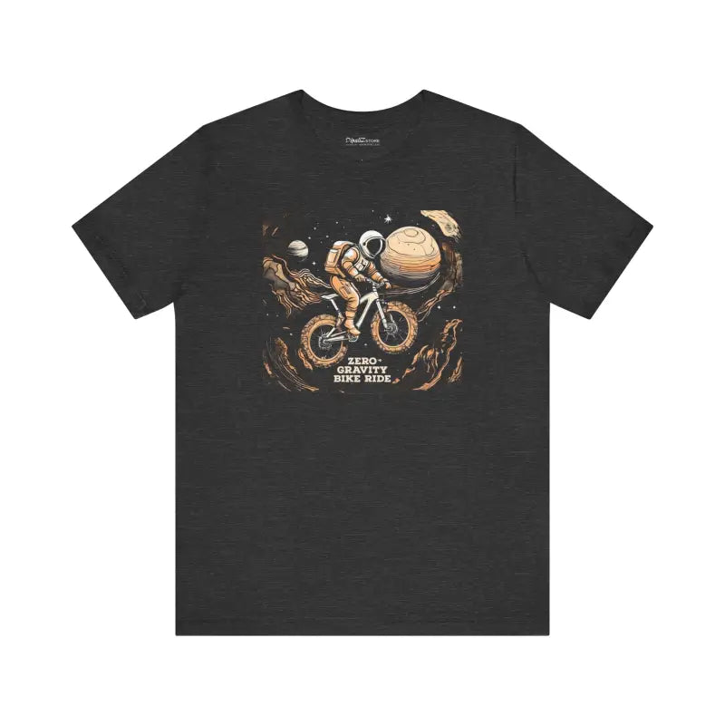 Unisex Jersey Short Sleeve Tee - Moon Astronaut Bike - DipaliZ