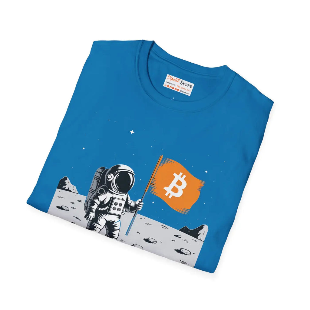 Bitcoin Flag Astronaut Softstyle Tee - Unisex Cotton - DipaliZ