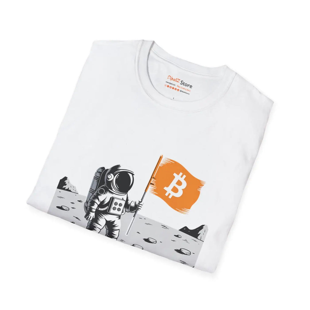 Bitcoin Flag Astronaut Softstyle Tee - Unisex Cotton - DipaliZ