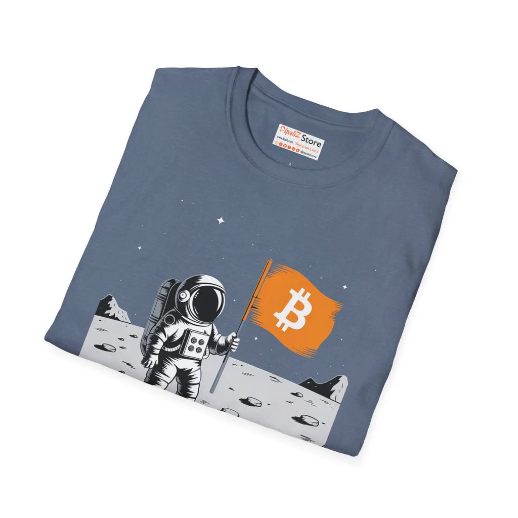 Bitcoin Flag Astronaut Softstyle Tee - Unisex Cotton - DipaliZ