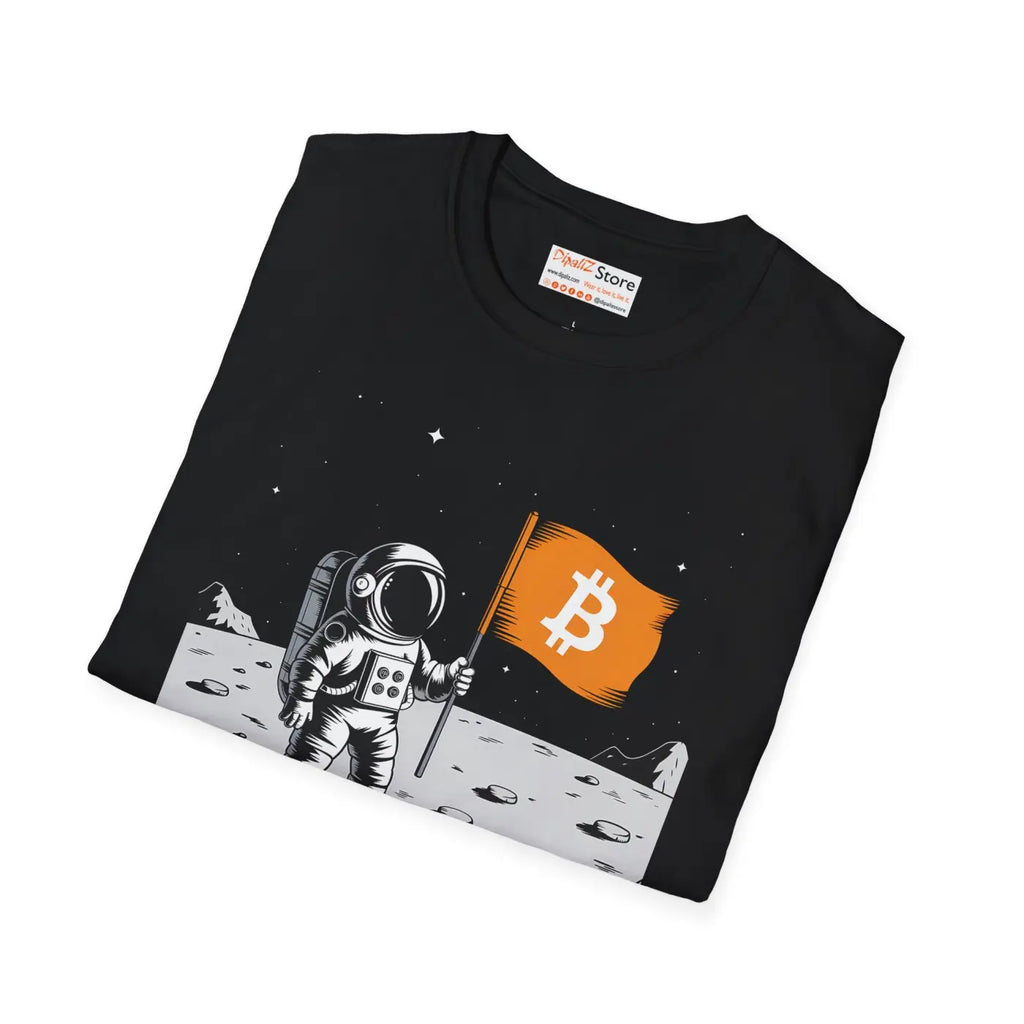Bitcoin Flag Astronaut Softstyle Tee - Unisex Cotton - DipaliZ