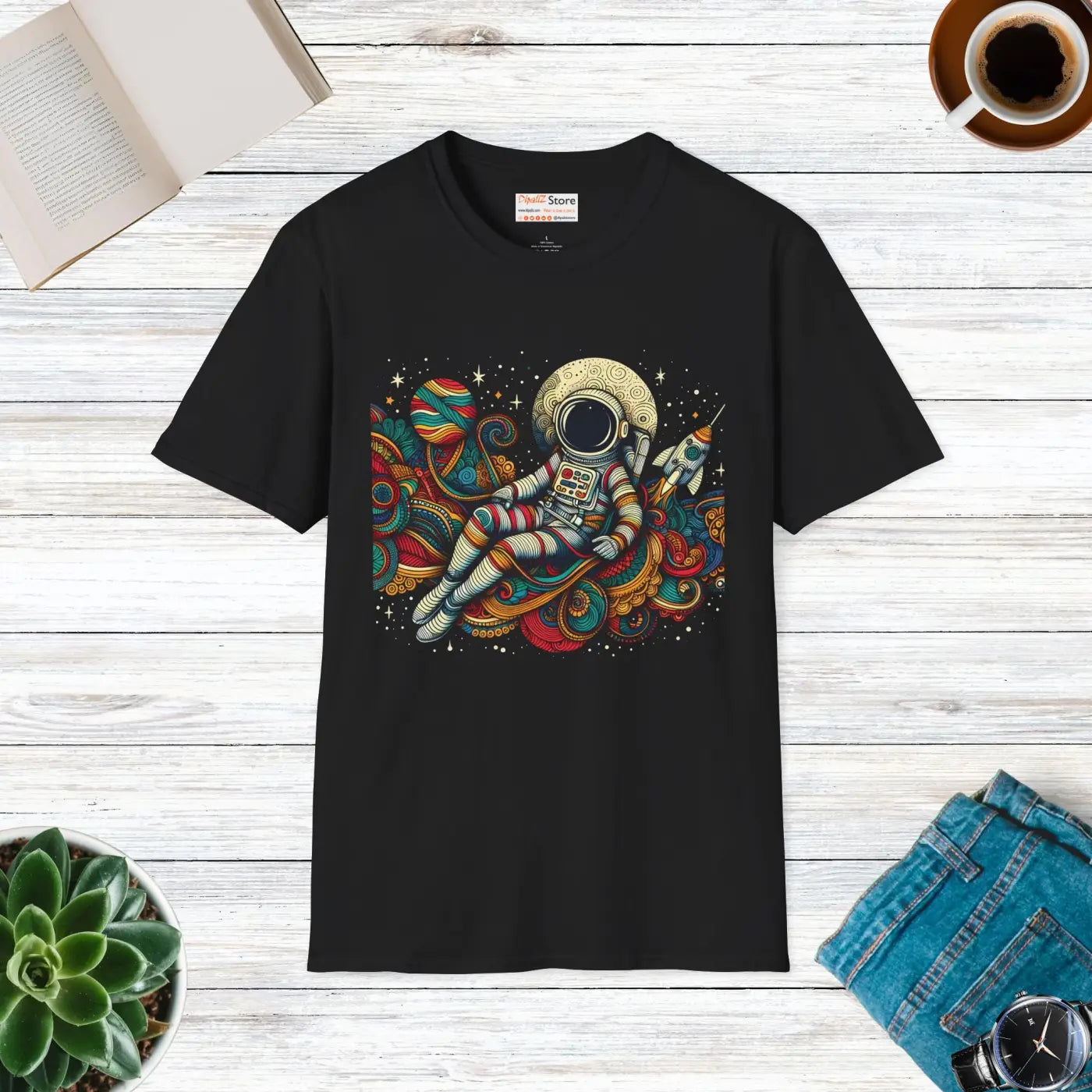 Galactic Cosmos Unisex Softstyle Tee - Ring-Spun Cotton - DipaliZ