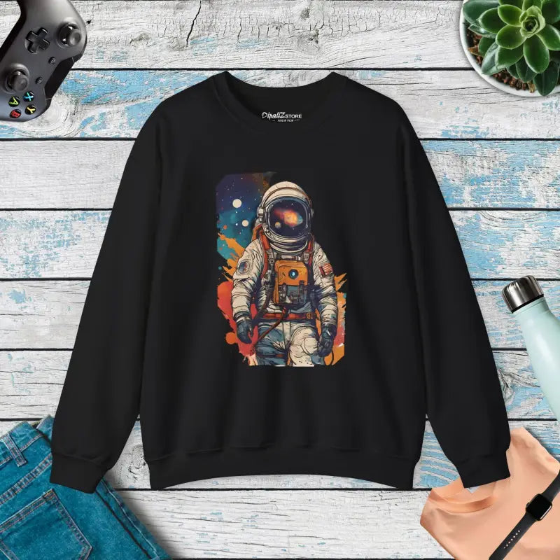 Astronaut Crewneck Sweatshirt - Unisex Heavy Blend Space - DipaliZ