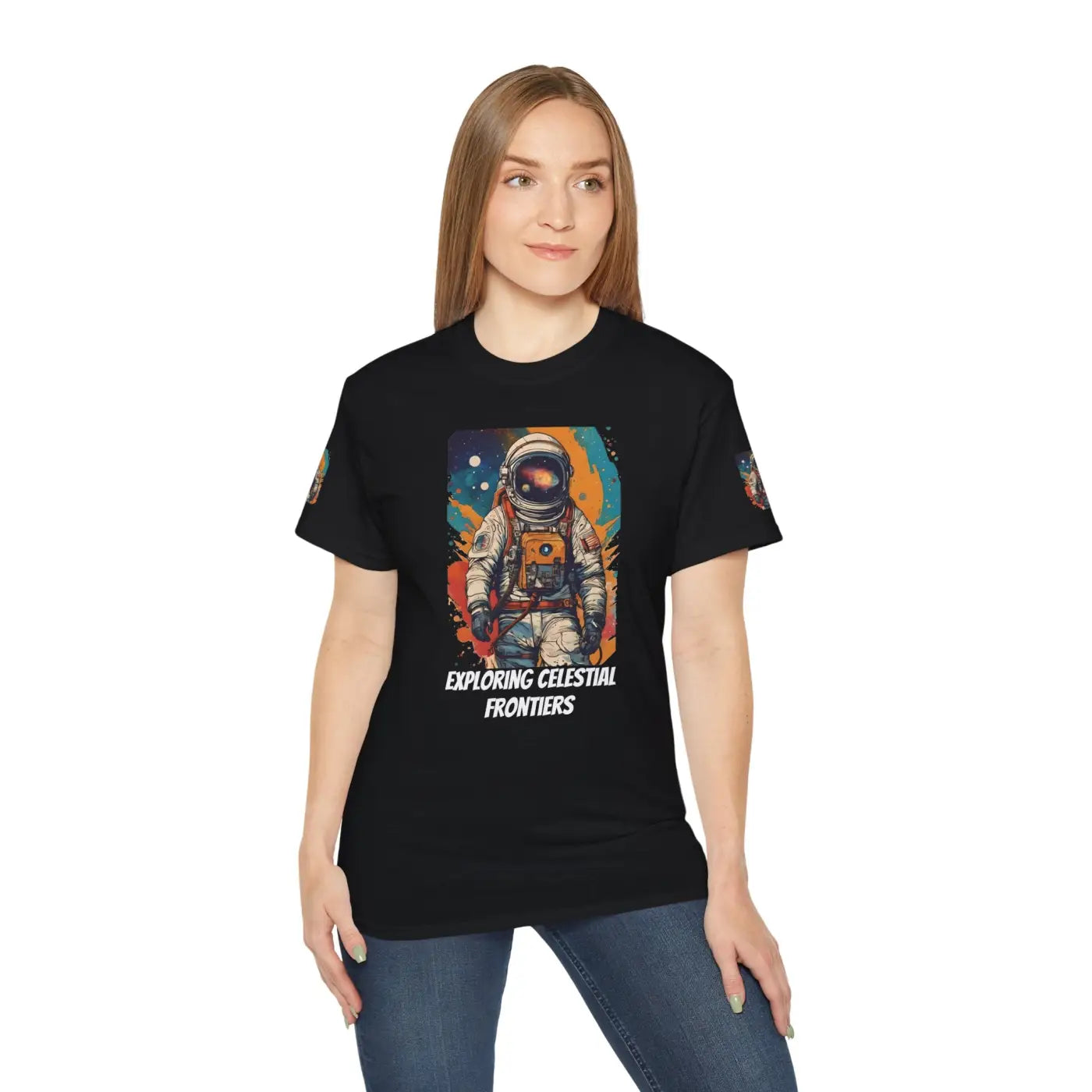 Astronaut T-Shirt - Vibrant Paint Splash Design - DipaliZ