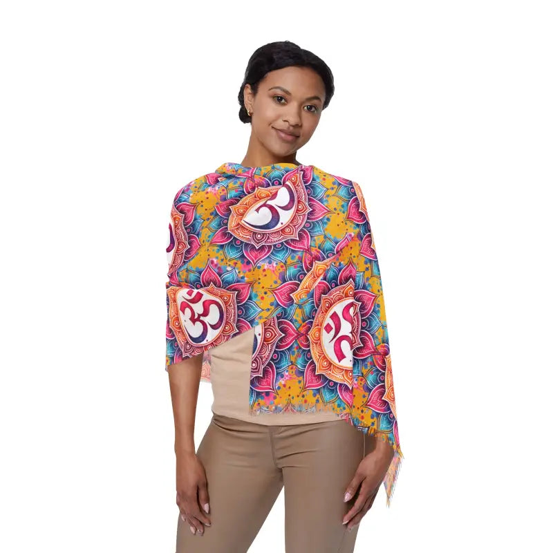 Dynamic Aum Pattern Scarf - Fashion Essential for Women - DipaliZ