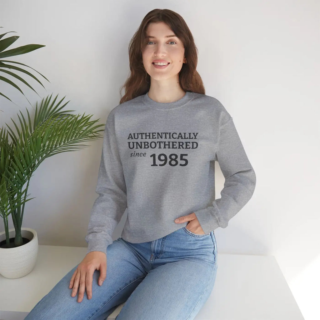Authentically Unbothered Crewneck - Cotton-Poly Blend - DipaliZ