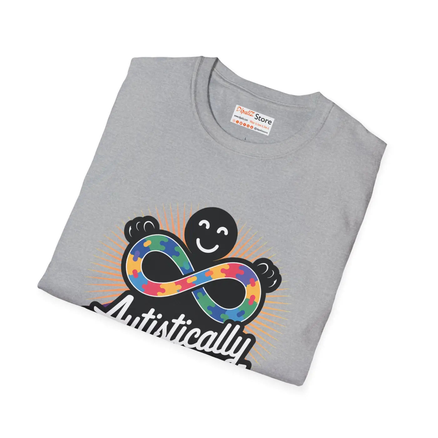 Autistically Awesome Unisex Softstyle Tee - Comfort Fit - DipaliZ