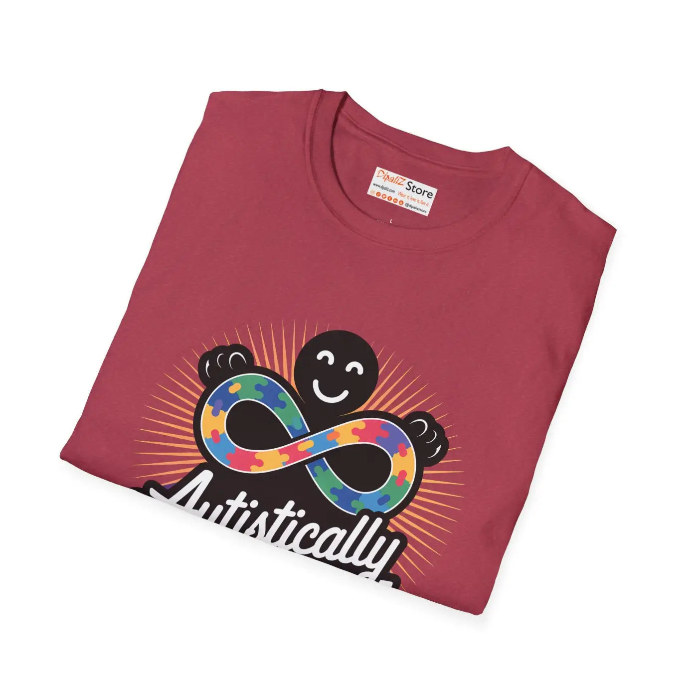 Autistically Awesome Unisex Softstyle Tee - Comfort Fit - DipaliZ