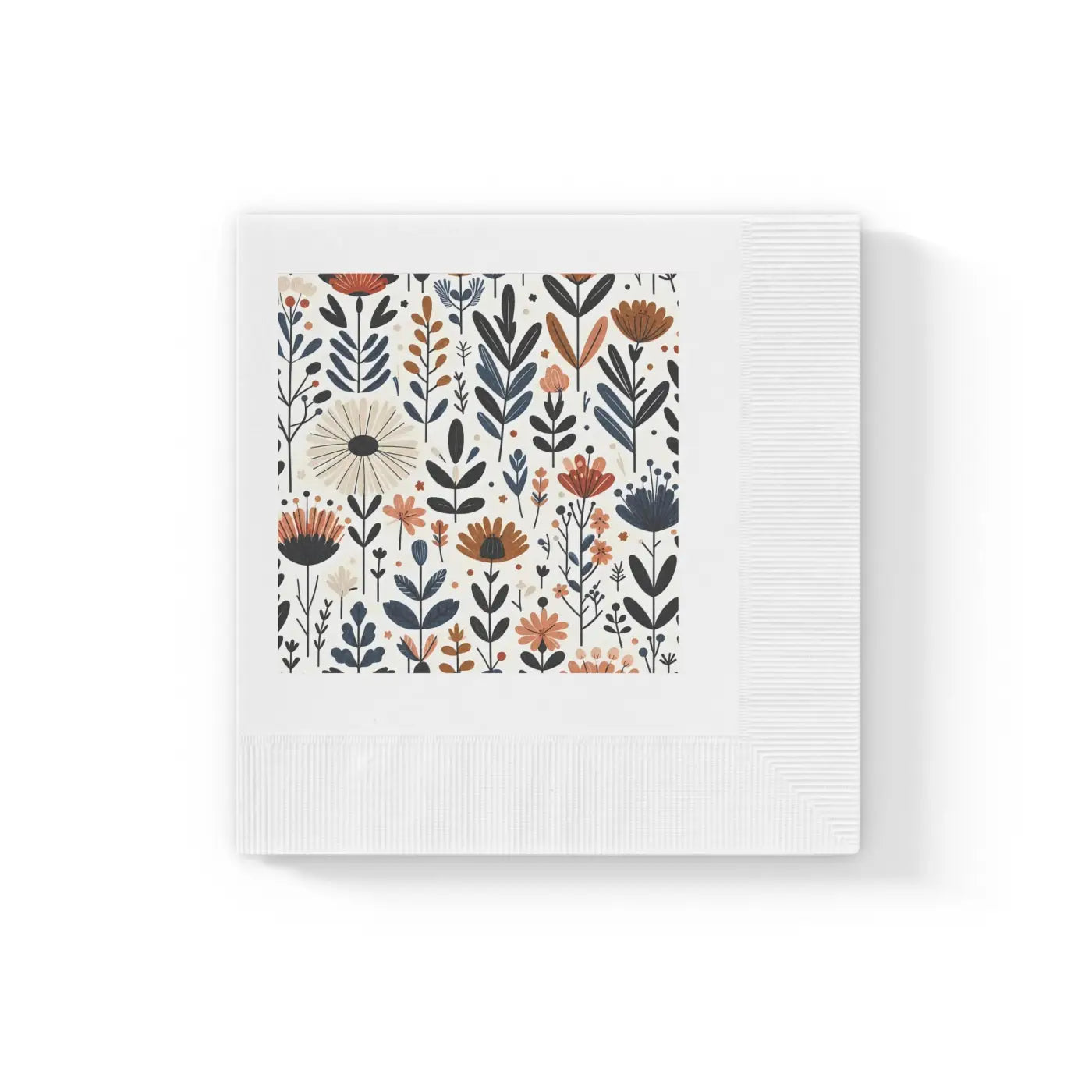 Vibrant Autumn Paper Napkins - Coined Edge Borders - DipaliZ