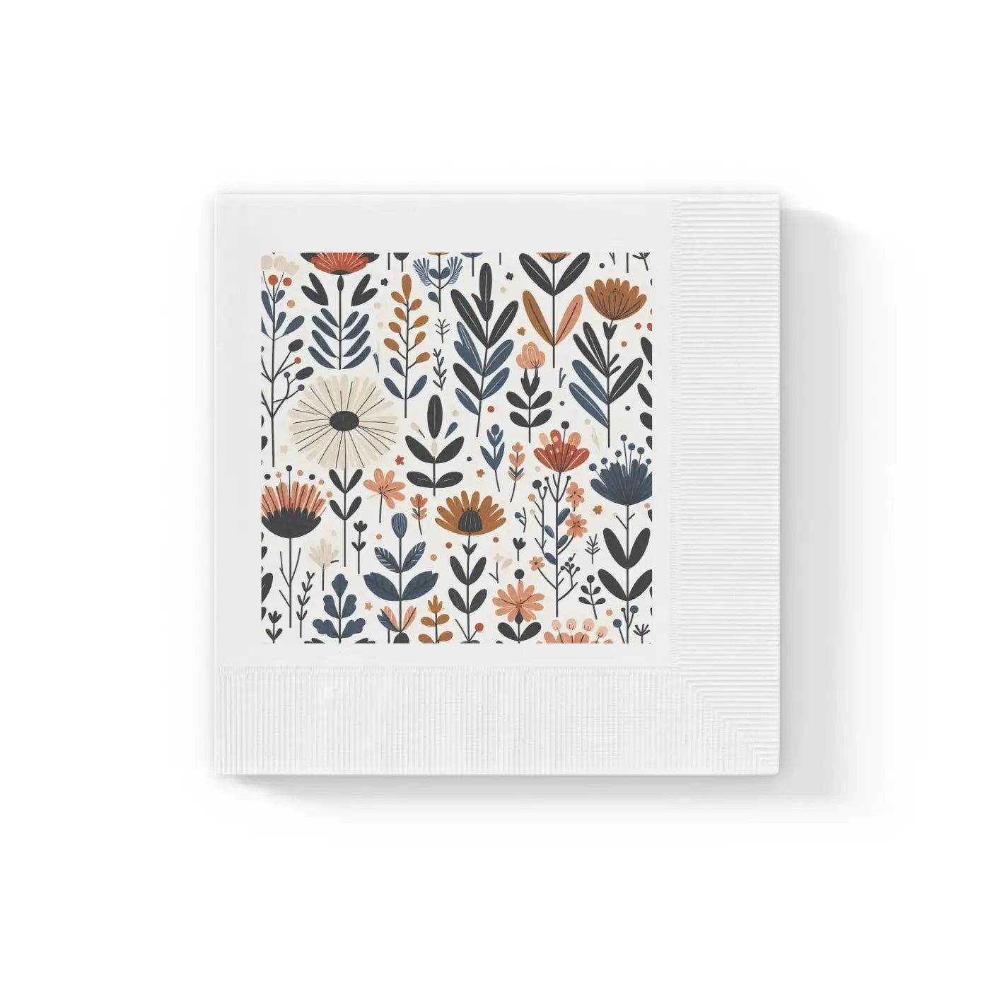 Vibrant Autumn Paper Napkins - Coined Edge Borders - DipaliZ