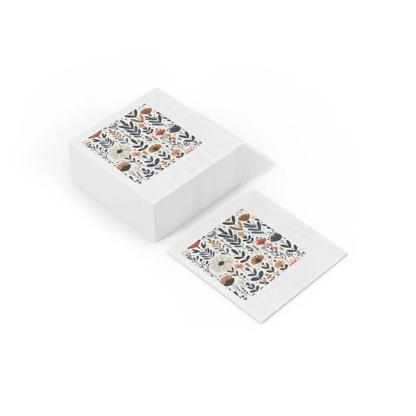 Vibrant Autumn Paper Napkins - Coined Edge Borders - DipaliZ