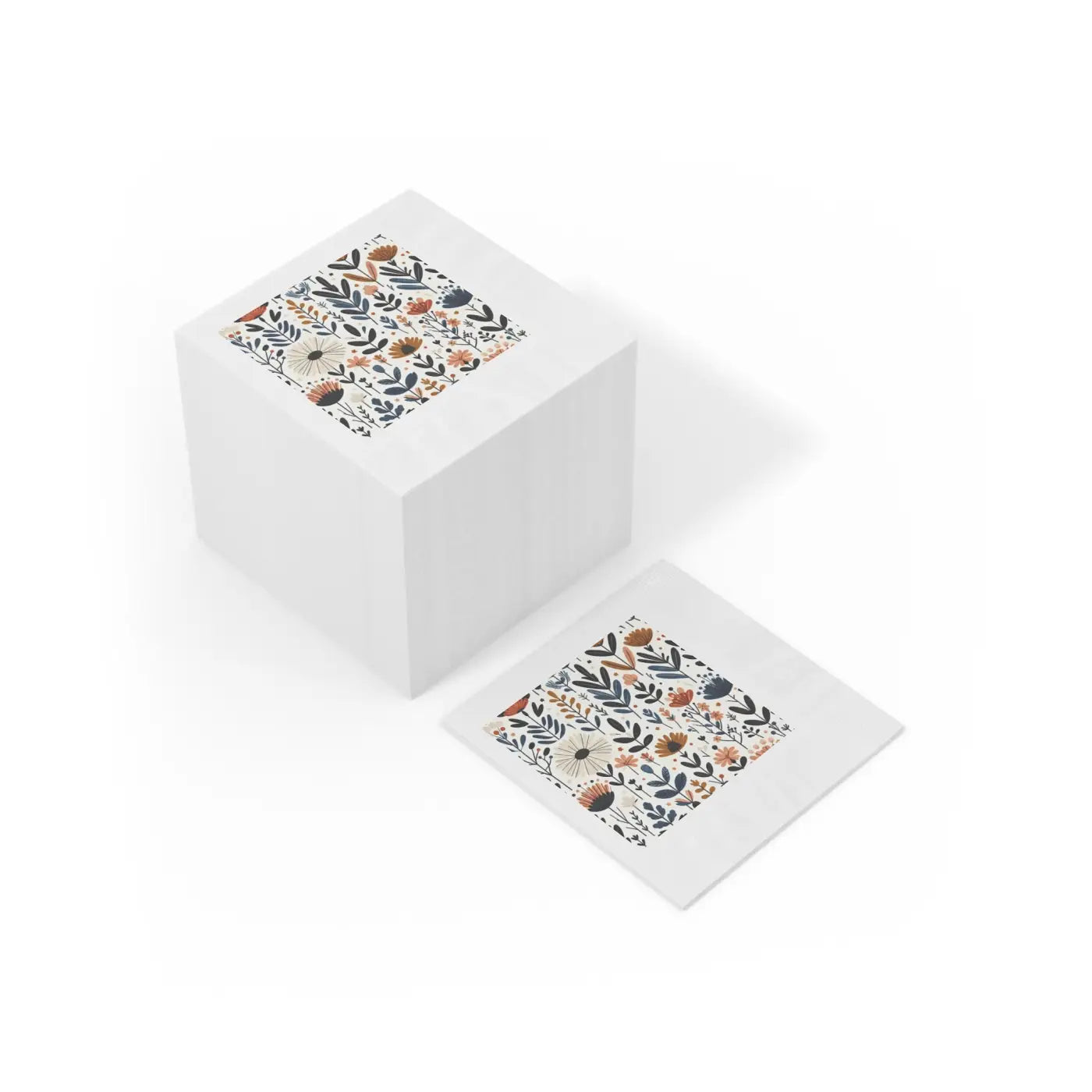 Vibrant Autumn Paper Napkins - Coined Edge Borders - DipaliZ