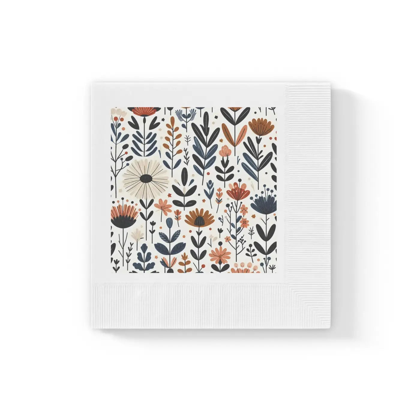 Vibrant Autumn Paper Napkins - Coined Edge Borders - DipaliZ