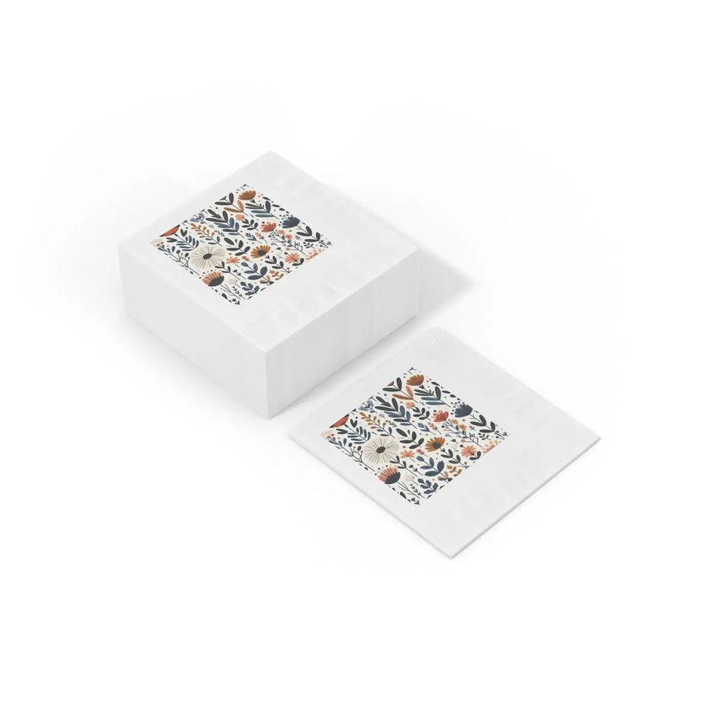 Vibrant Autumn Paper Napkins - Coined Edge Borders - DipaliZ
