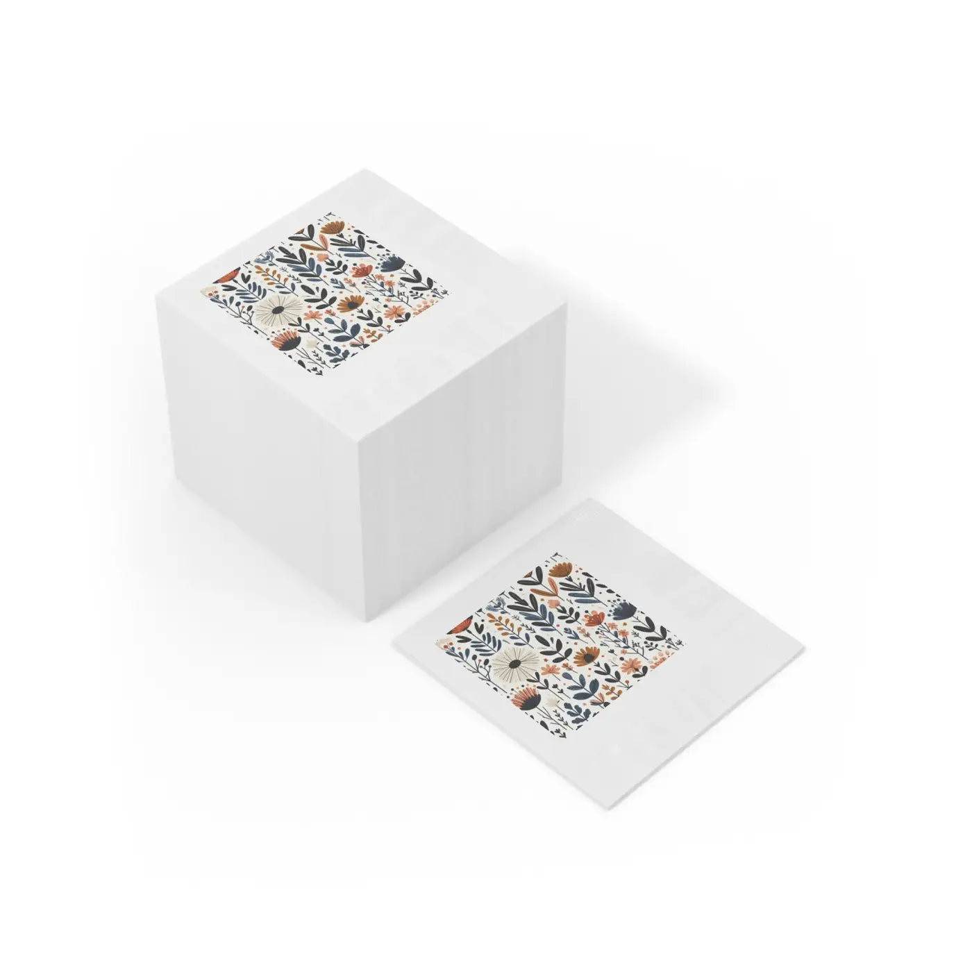 Vibrant Autumn Paper Napkins - Coined Edge Borders - DipaliZ