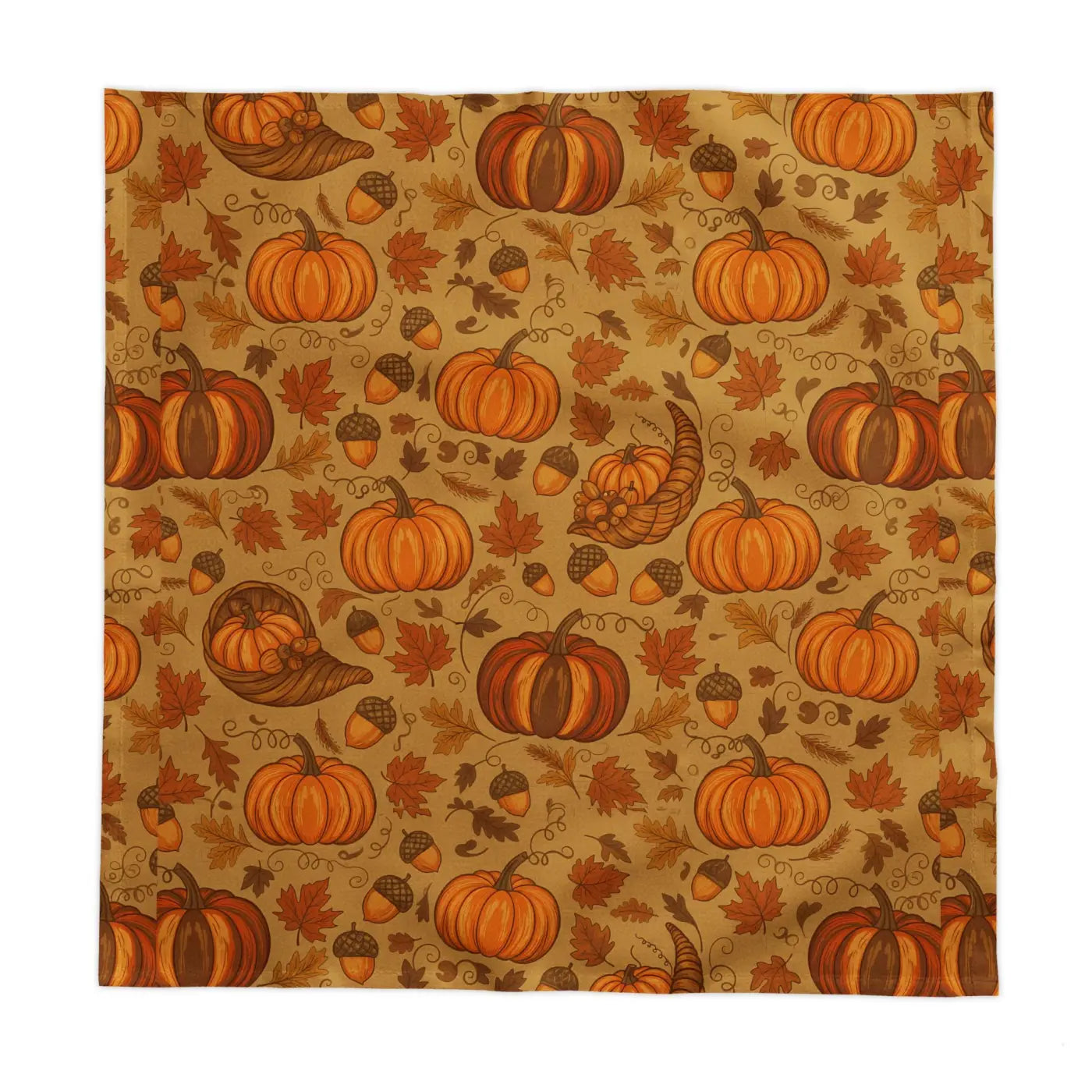 Autumn Pumpkin Cotton Twill Tablecloth - One-Sided Print - DipaliZ