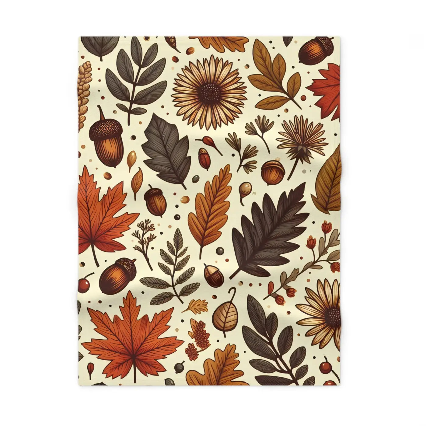 Autumn Leaves Fleece Baby Blanket - Soft and Cozy - DipaliZ