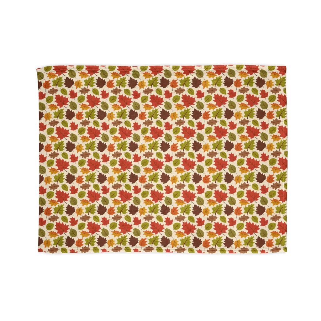 Cozy Minky Blanket - Autumn Leaves Design - DipaliZ