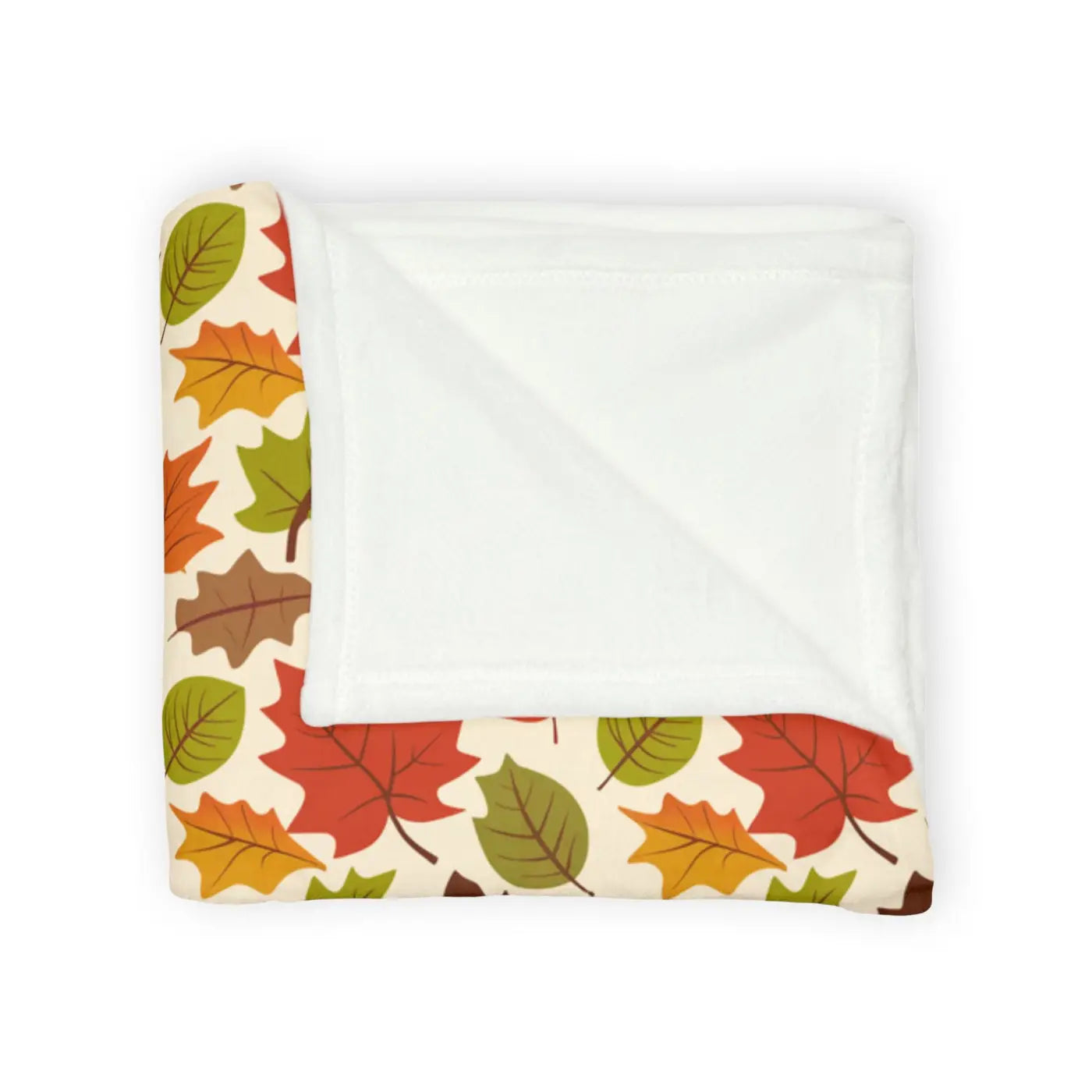 Cozy Minky Blanket - Autumn Leaves Design - DipaliZ