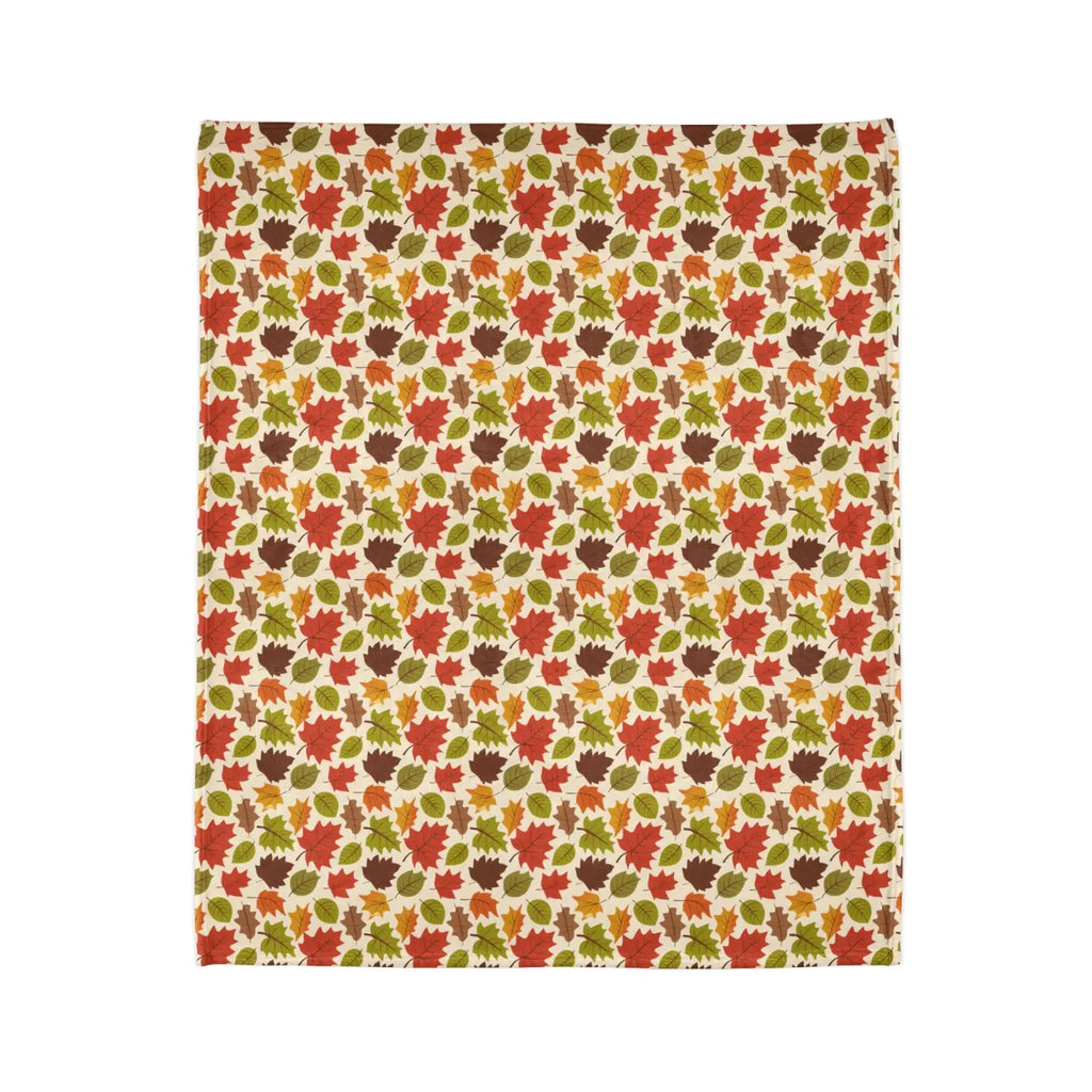 Cozy Minky Blanket - Autumn Leaves Design - DipaliZ