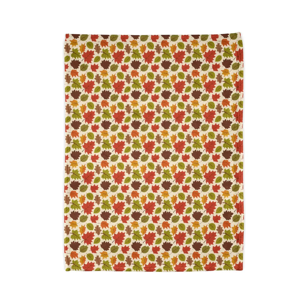 Cozy Minky Blanket - Autumn Leaves Design - DipaliZ