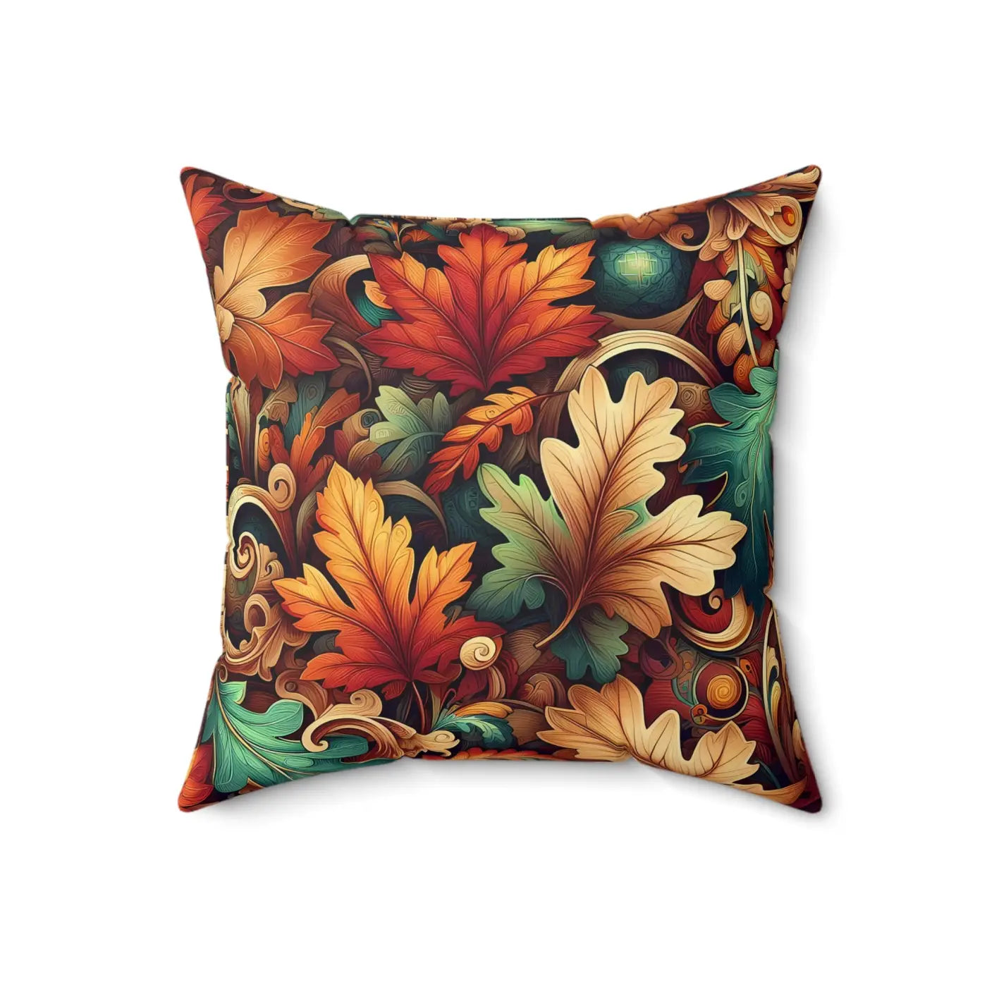 Vibrant Autumn Leaves Polyester Pillows - Double-Sided Print - DipaliZ