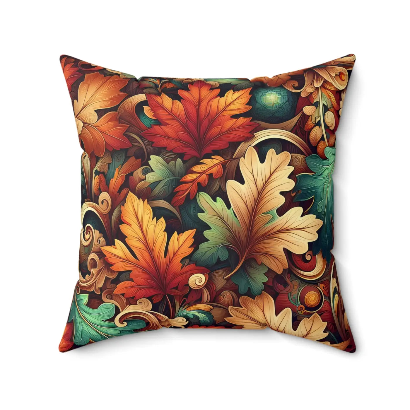 Vibrant Autumn Leaves Polyester Pillows - Double-Sided Print - DipaliZ