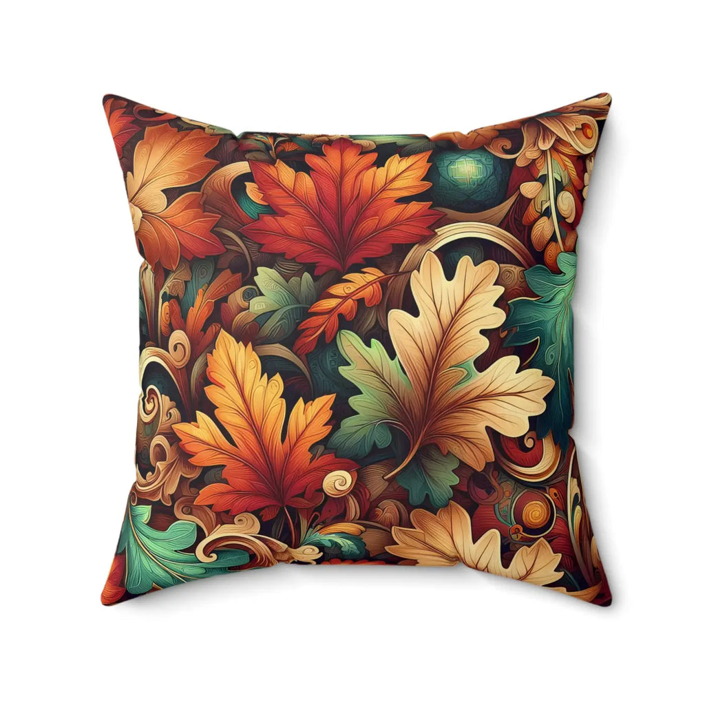 Vibrant Autumn Leaves Polyester Pillows - Double-Sided Print - DipaliZ