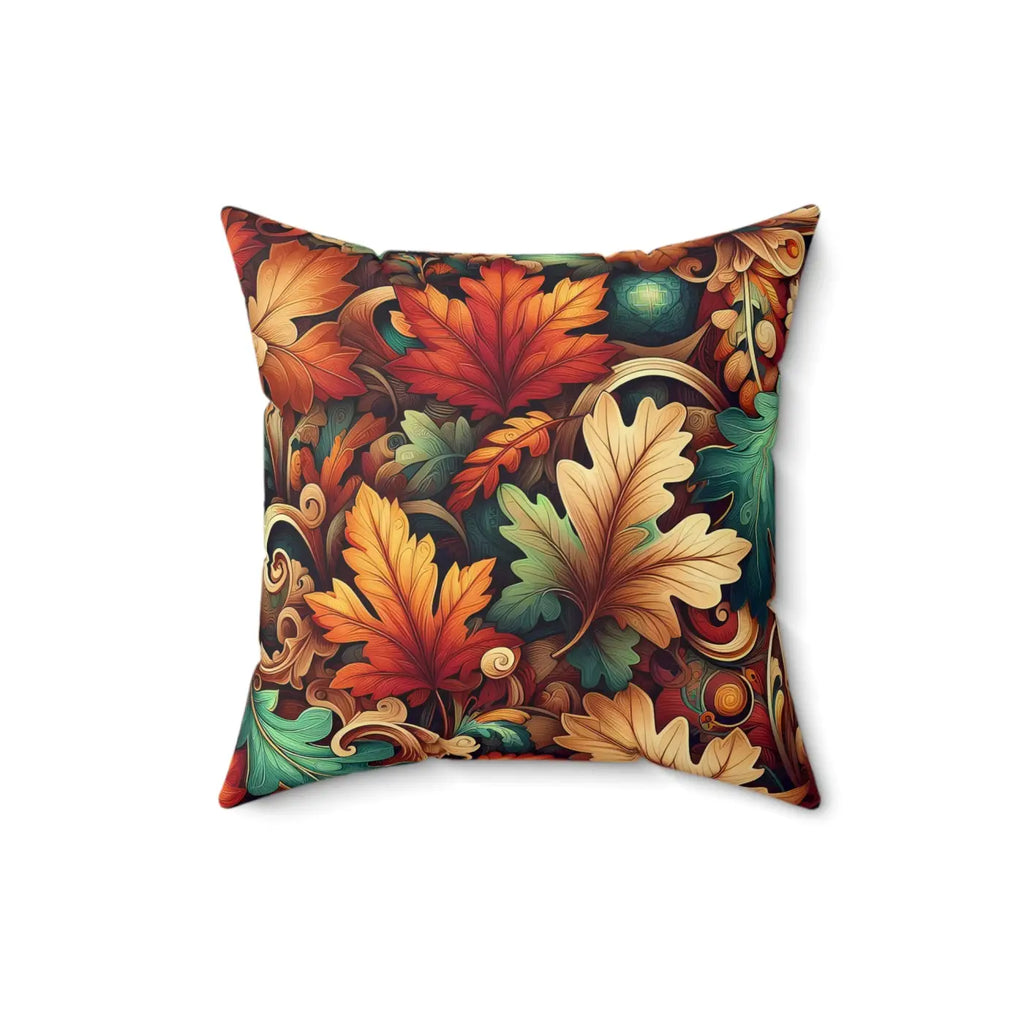 Vibrant Autumn Leaves Polyester Pillows - Double-Sided Print - DipaliZ