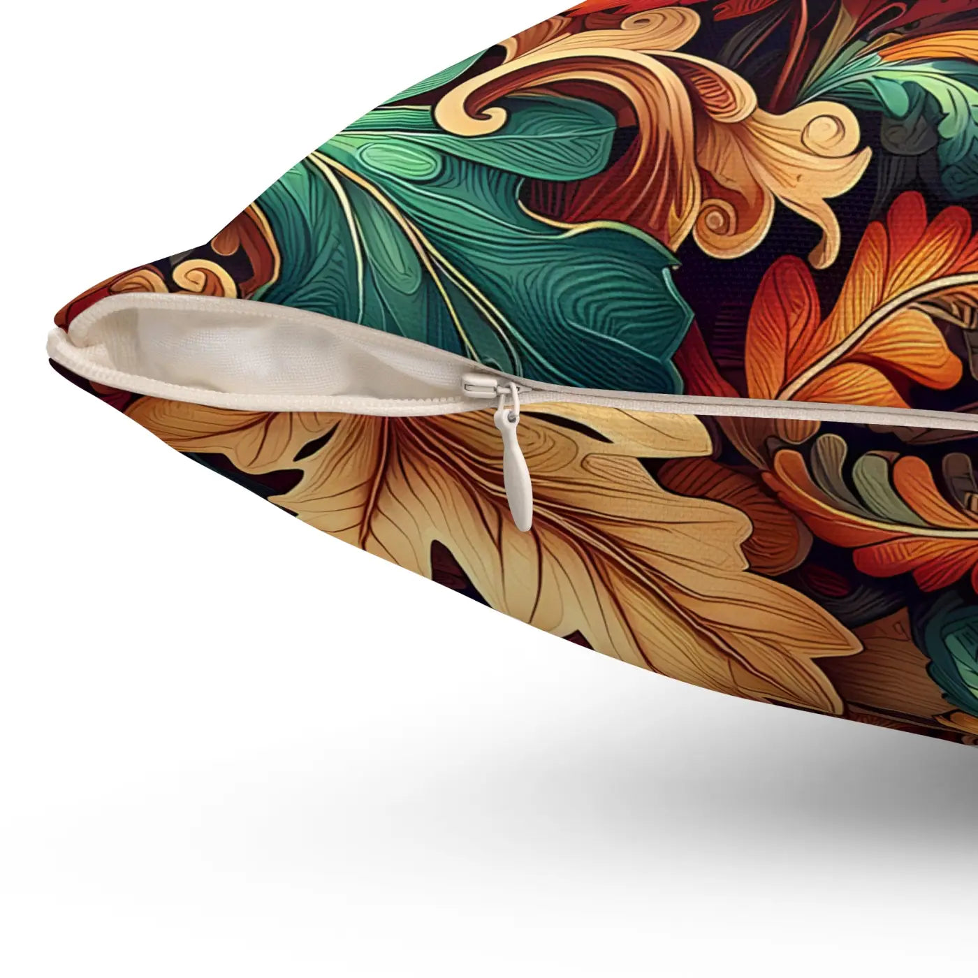 Vibrant Autumn Leaves Polyester Pillows - Double-Sided Print - DipaliZ