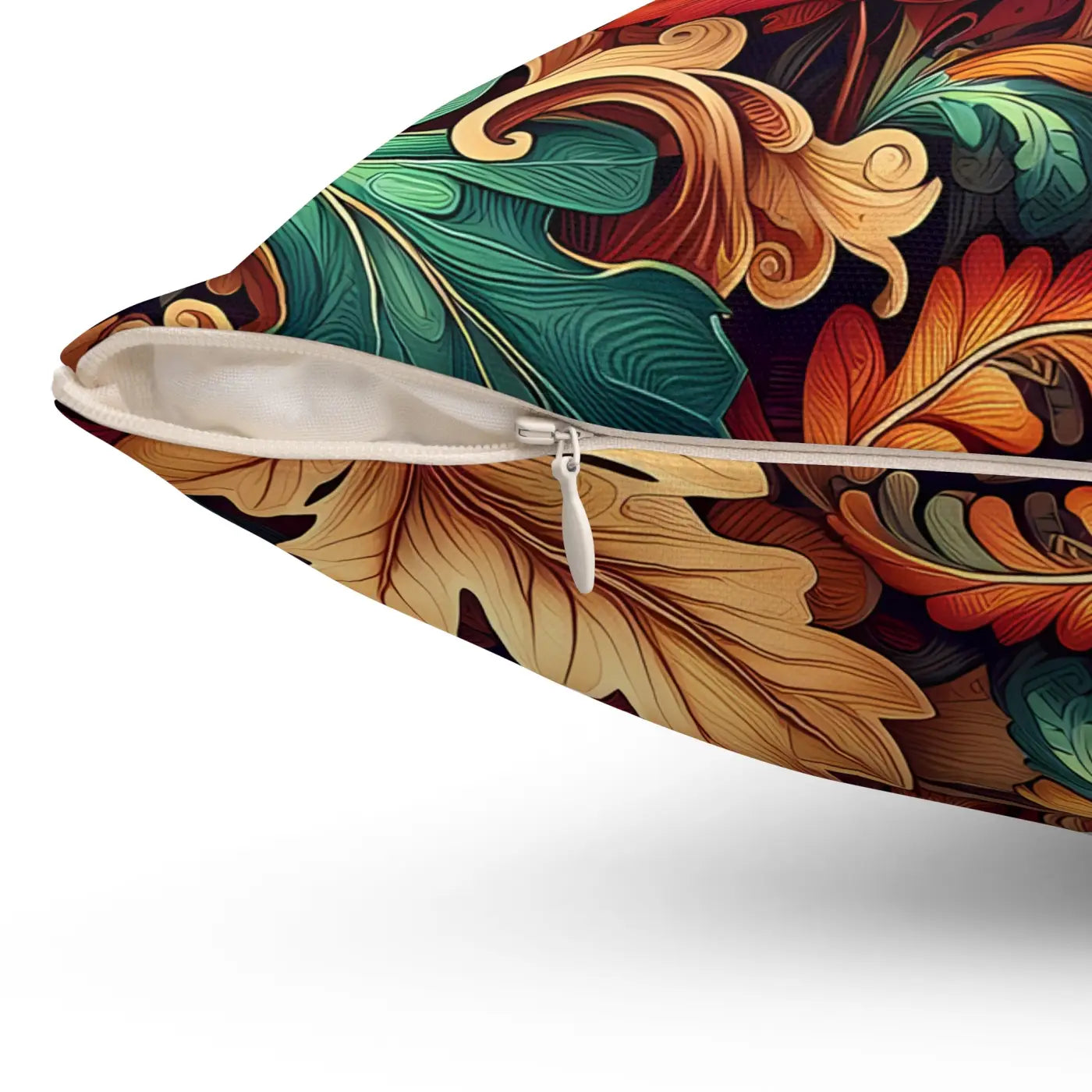 Vibrant Autumn Leaves Polyester Pillows - Double-Sided Print - DipaliZ