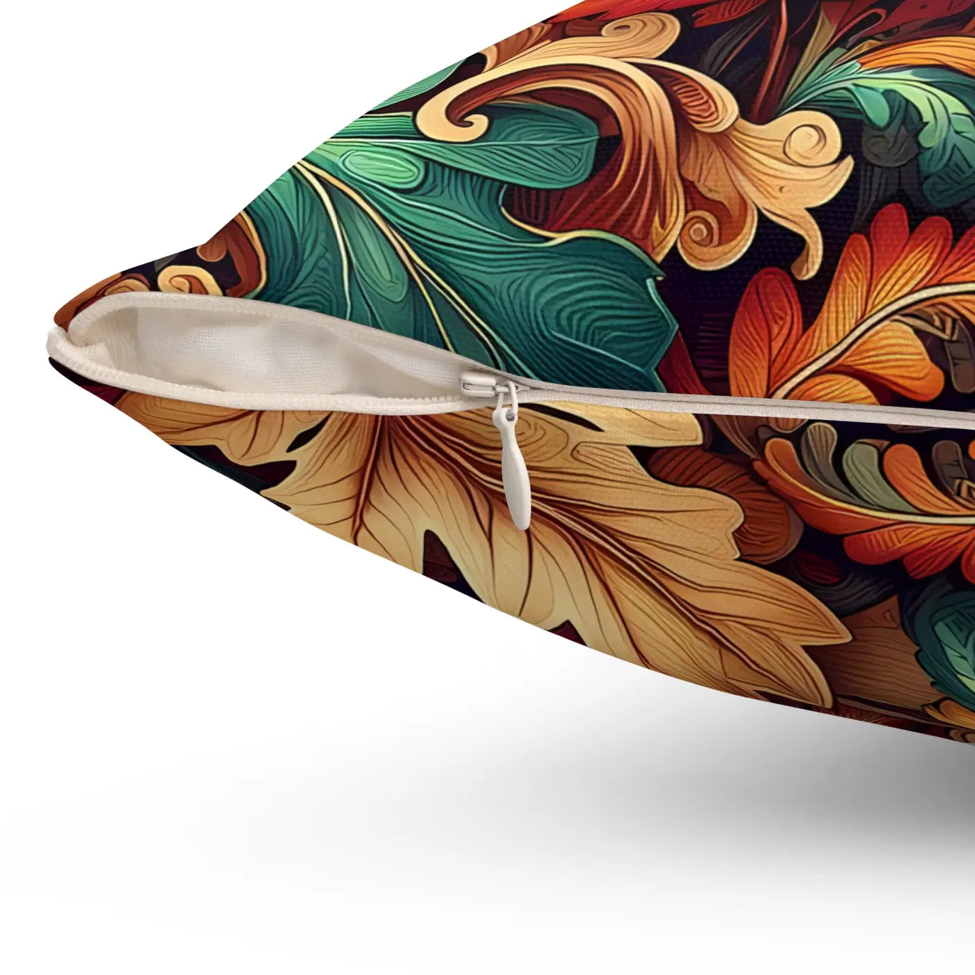Vibrant Autumn Leaves Polyester Pillows - Double-Sided Print - DipaliZ