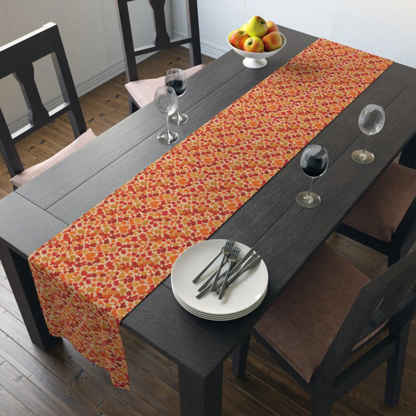 Floral Twill Table Runner - Dusty Rose Cottage Charm - DipaliZ
