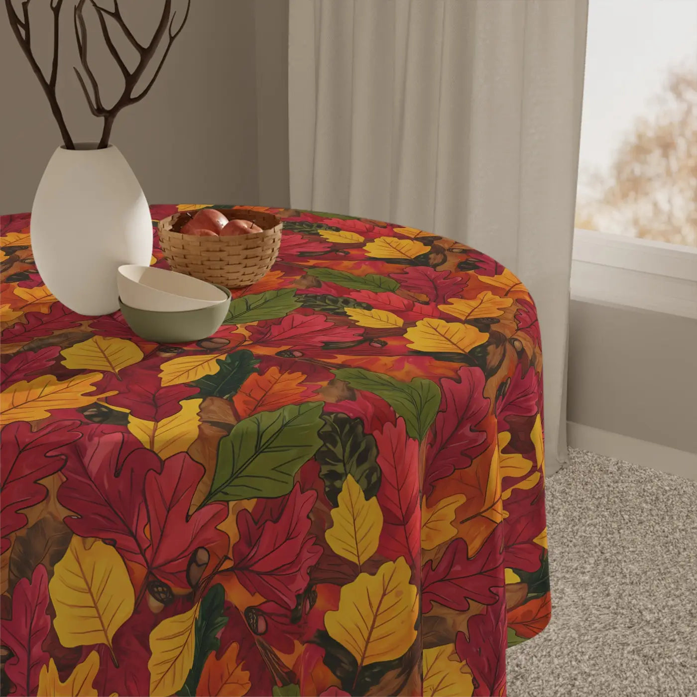 Premium Quality Autumn Tablecloth - Fall Tablescape - DipaliZ