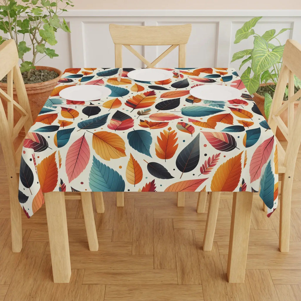 Autumn Leaves Tablecloth - Exquisite Fall Dining Design - DipaliZ