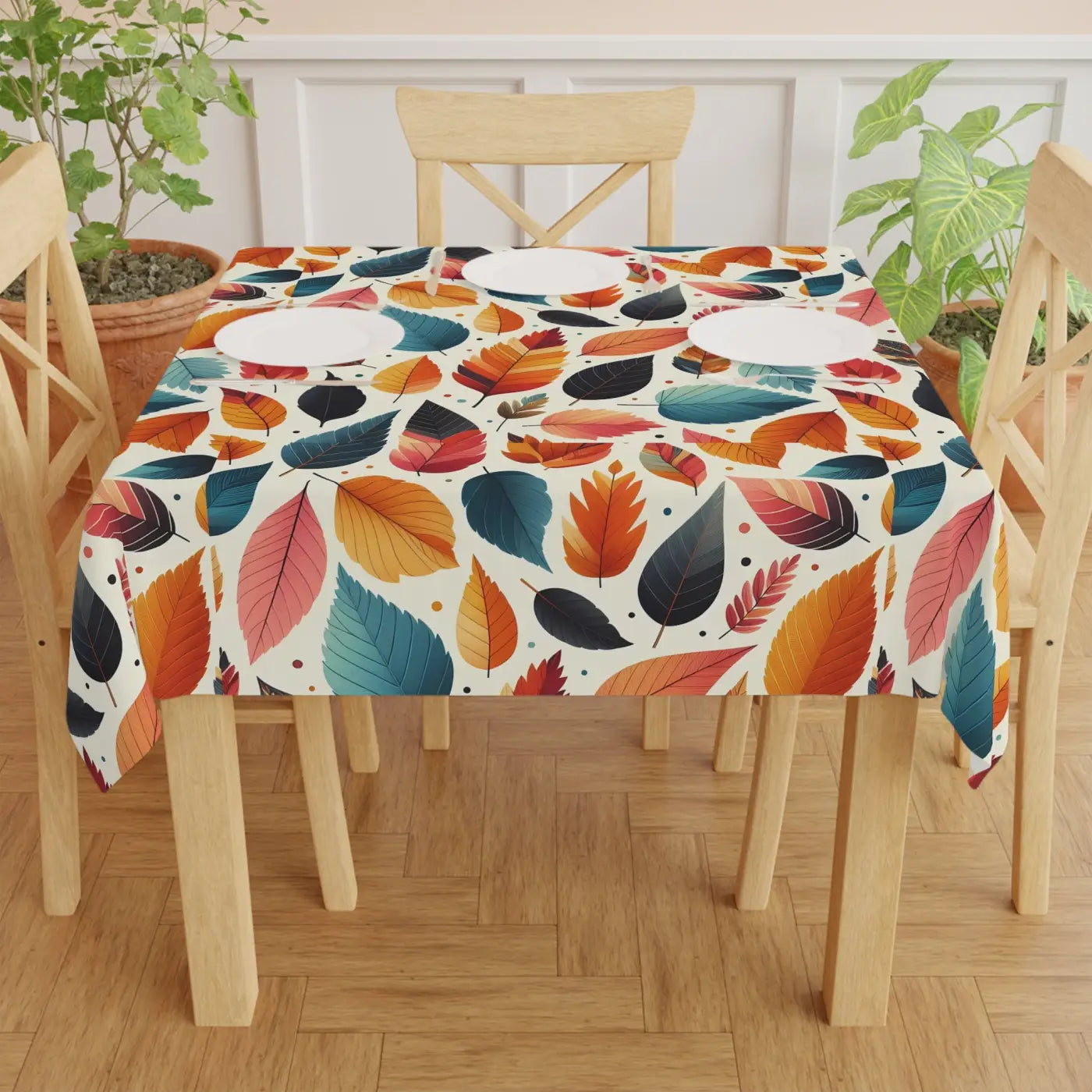 Autumn Leaves Tablecloth - Exquisite Fall Dining Design - DipaliZ