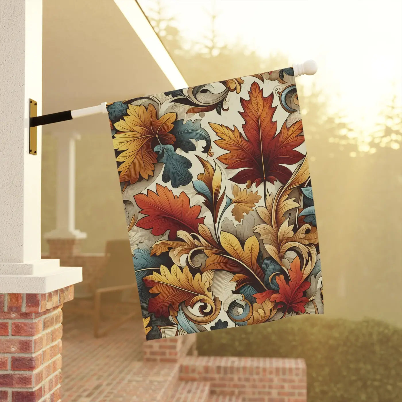 Autumn Leaves House Banner - Durable Poly Poplin-Canvas - DipaliZ