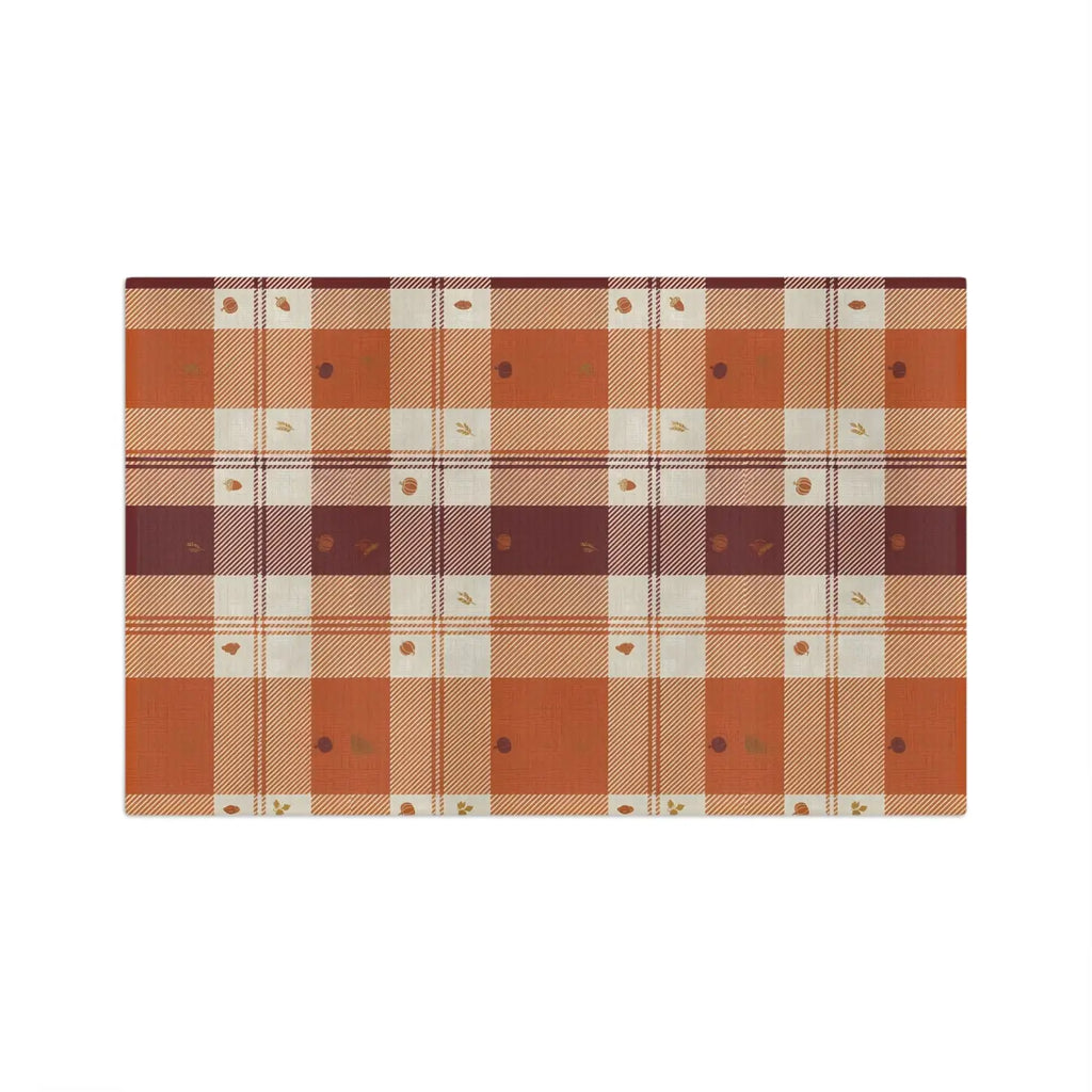 Autumn Plaid Microfiber Tea Towel - Quick-Dry Performance - DipaliZ