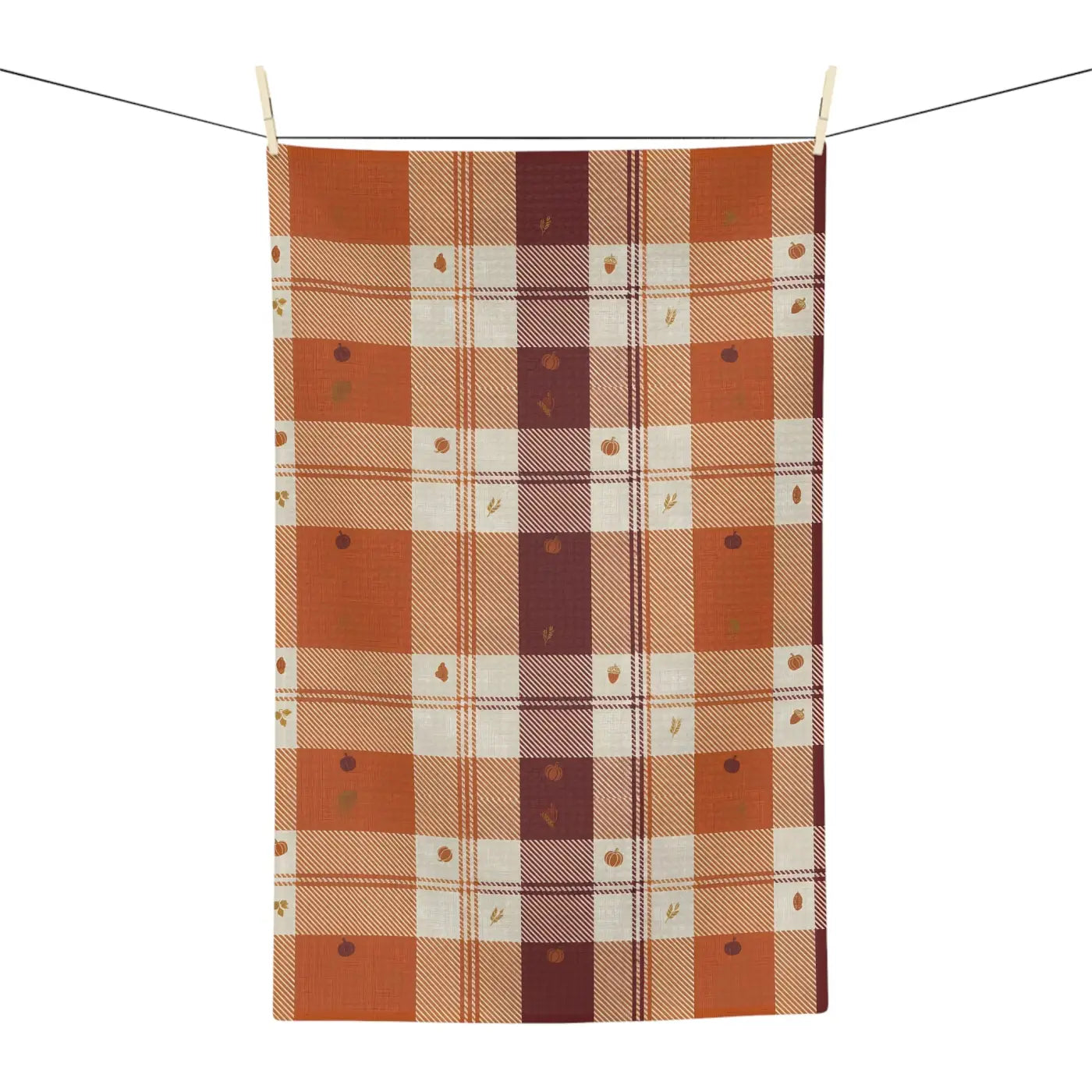 Autumn Plaid Microfiber Tea Towel - Quick-Dry Performance - DipaliZ