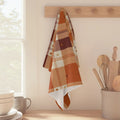 Autumn Plaid Microfiber Tea Towel - Quick-Dry Performance - DipaliZ