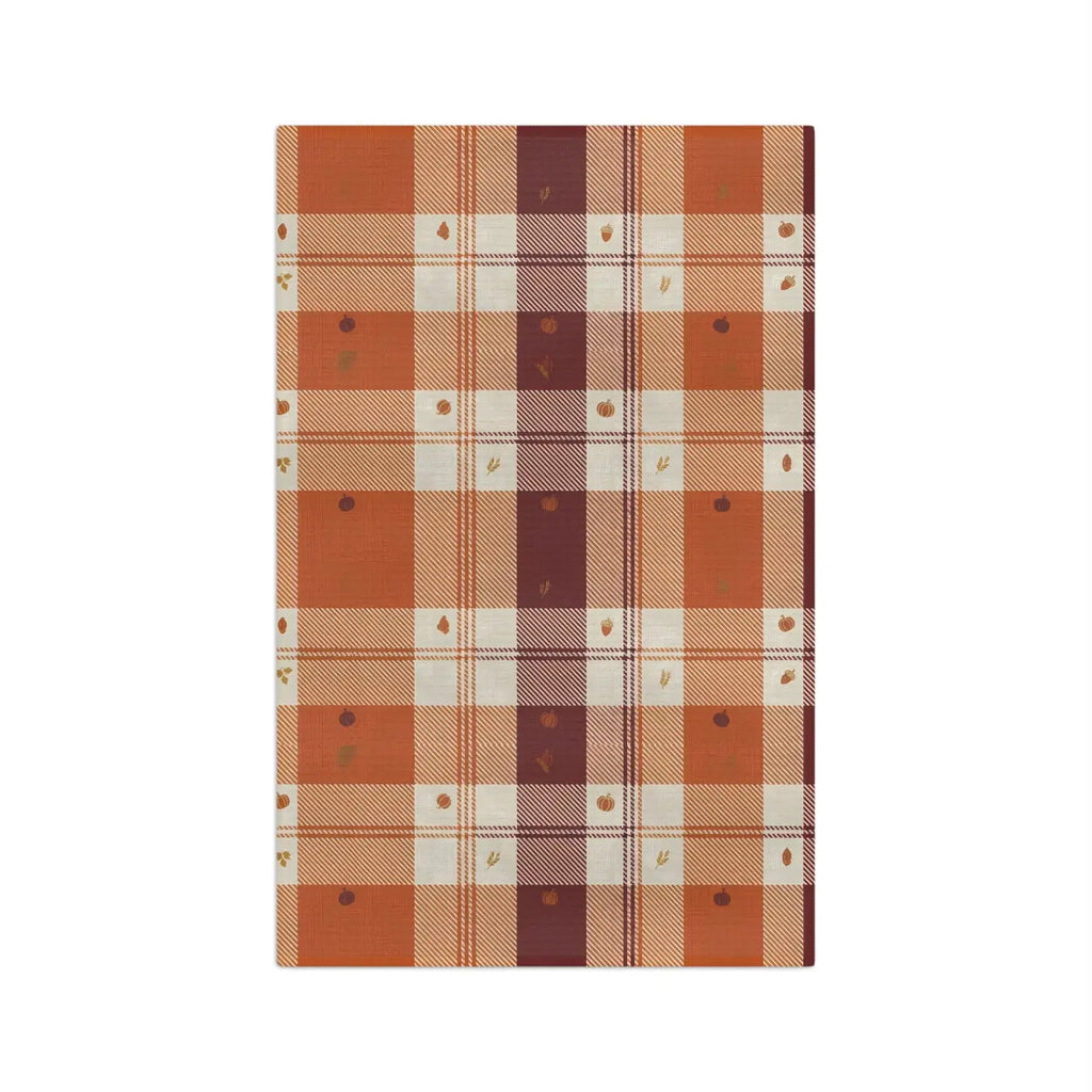 Autumn Plaid Microfiber Tea Towel - Quick-Dry Performance - DipaliZ