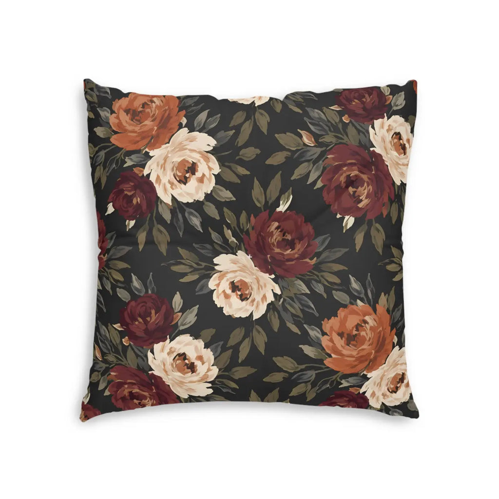 Cozy Rose Floral Tufted Floor Pillow - Home Decor - DipaliZ