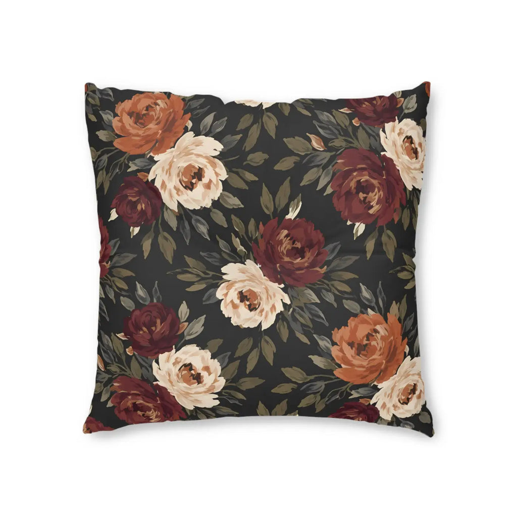 Cozy Rose Floral Tufted Floor Pillow - Home Decor - DipaliZ