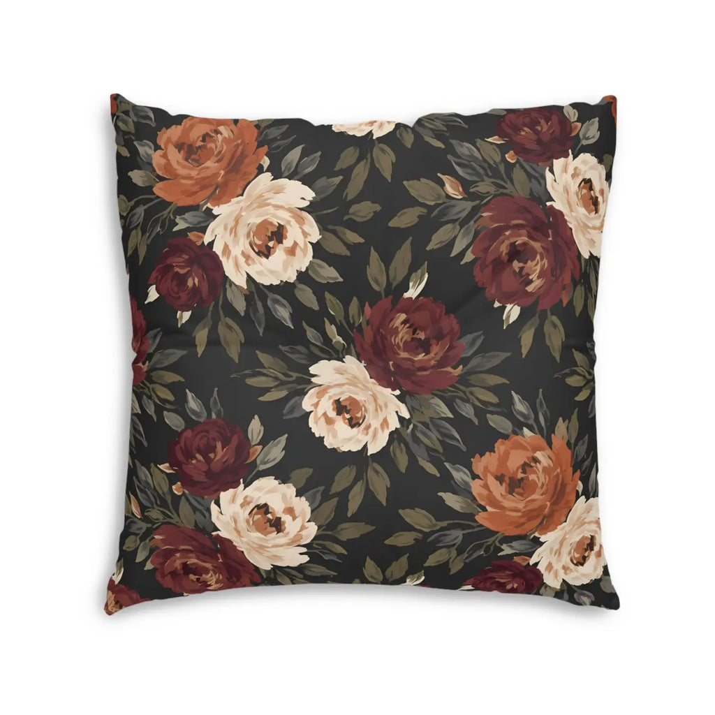 Cozy Rose Floral Tufted Floor Pillow - Home Decor - DipaliZ